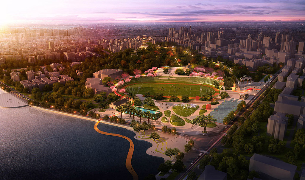 體育公園設計鳥瞰圖